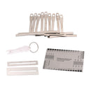 9pcs Stainless Steel Understring Radius Gauge+String Action Gauge+2pcs
