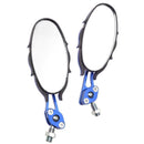 Pair Motorcycle Universal CNC Blue Handlebar 10mm/8mm Rear View Side Mirror