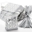 100Pcs Wedding Favour Candy Boxes Bags with Ribbon Sweet Cake Gift Party De K9L9