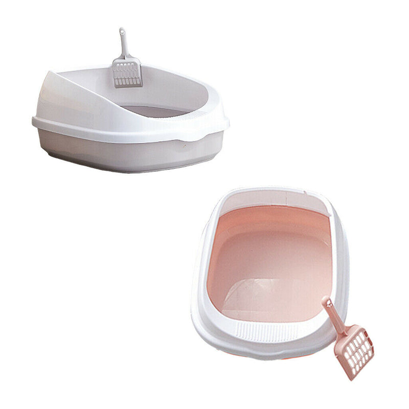 2Pcs Pet Toilet Bedpan Anti  Cats Litter Box Cat Dog Tray W/Scoop