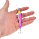 1pc 10cm/9.4g minnow hard fishing lures baits with two wobble floating hooks ME