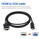 HDMI to VGA Adapter Male to Male 4 Feet Cable for PC Monitor Projector HDTV A