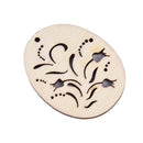 50PCS Natural Wooden Cute Easter Egg Spacers Handmake Show Party Crafting Dec BX
