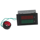 100A AC80-300V Current Ammeter Panel Voltmeter Dual LED Display Volt Amp Gauge