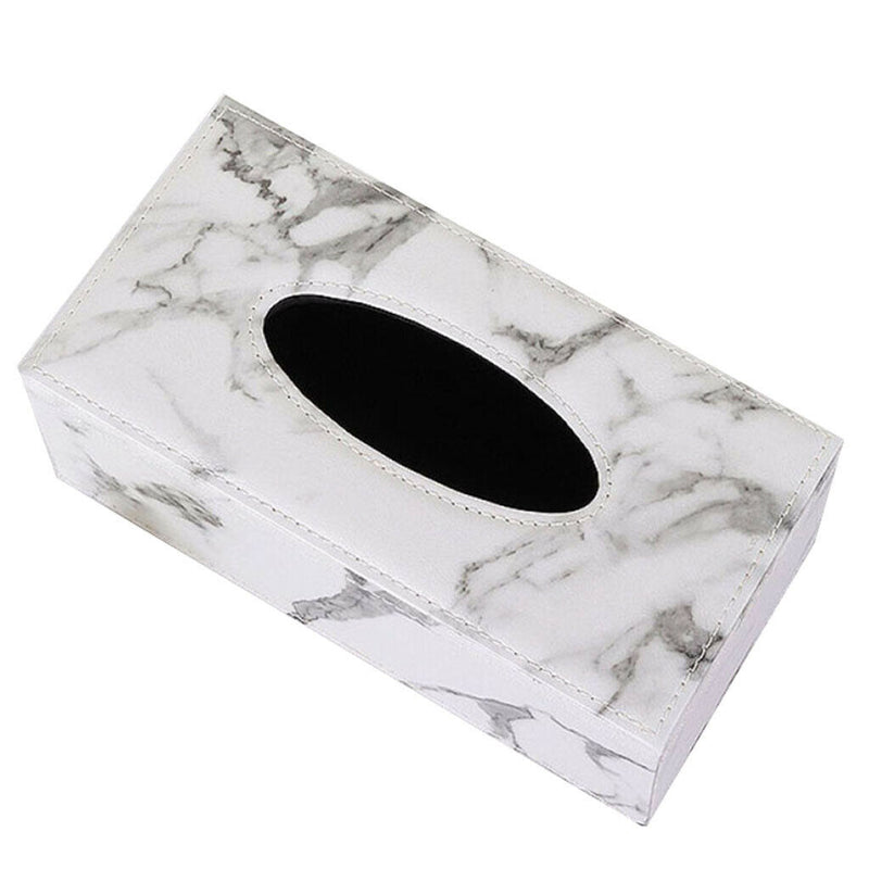 2x PU Leather Tissue Box Case Cover Paper Napkin Holder Home Office Decor