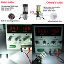 2pcs H6 3030 80W High Power 16 LED Fog Light Bulb 6500K White Driving Lamp