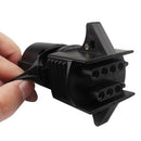 New 7 Blade to 5 Flat and 4 Flat Adapter for RV Trailer Ship Black