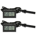 2pcs LCD Digital Reptile Thermometer Hygrometer for Turtle Terrarium Aquarium