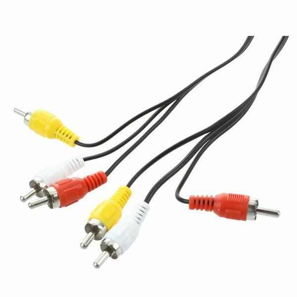 Triple 3 Male RCA Composite Audio Video DVD TV AV Cable 1.4M M8R2