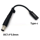 Type-C Female To 7406HP Straight Head With PD Chip Interface Laptop Adapter