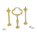 3 Tier Floral Cupcake Plate Cake Stand Fitting Handle (Golden)
