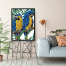 Canvas DIY Needlework 11CT Art Stamped Kit Cross Stitch (D498 Blue Parrot)