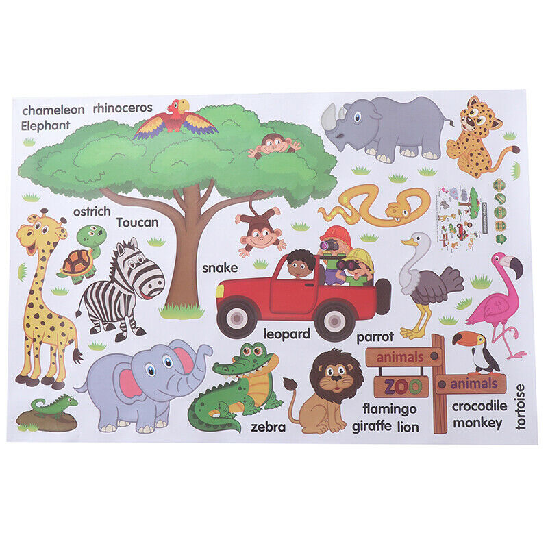 Children's early education stickers animal English REMOVABLE STICKE_