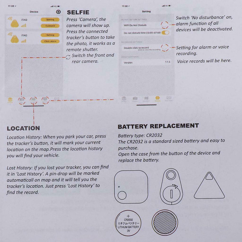 2 Pieces  Smart Finder Bluetooth Tracer | White & Black