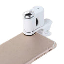 60X Mobile Phone Microscope Macro Lens Zoom Micro Camera Clip LED Lig with Favor