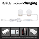 2pcs LED Makeup Mirror Light Bulb Kit Dimmable USB Hollywood Vanity Lights