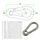 5pcs/set 304 Stainless Steel Climbing Fast Hang buckle Snap Carabiner Ho MPM