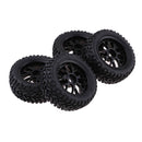 4 Pcs RC Car Tires Tyres &Wheel Rim for 1/10 Hsp Redcat  Hpi Parts