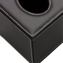 Square Pu Facial Tissue Paper Holder Box Durable Cowhide Pattern Tissue Box