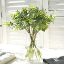 6 Pcs Eucalyptus Plastic Artificial Leaves Bunch for Home Christmas Wedding