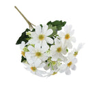 Artificial Silk  Flower Bouquet 5 Stems 10 Heads, 33cm/12.99''-White