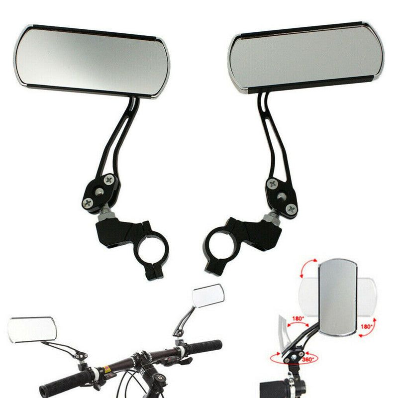 2PCS Bicycle Rearview Mirror Adjustable Handlebar Mirror for Mountain/Road Bike
