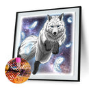5D DIY Full Round Diamond Painting Mosaic Decor Handmade Gift (Wolf LD546)