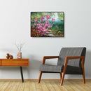 Painting By Numbers Kit DIY Canvas Oil Art Picture WallDecor (Pink Flowers)