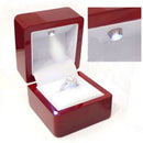 Luxury Polish Diamond Jewelry Ring Box with LED Light Engagement WeddingS