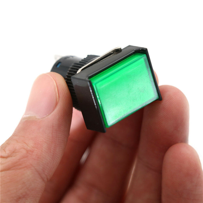 Momentary /Latching Push Button Switch Rectangular DC 12V/24V LED Light 5Pin .AU