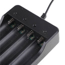3.7V 18650 charger li-ion battery 4.2v four slot Lithium batteries charger -Q