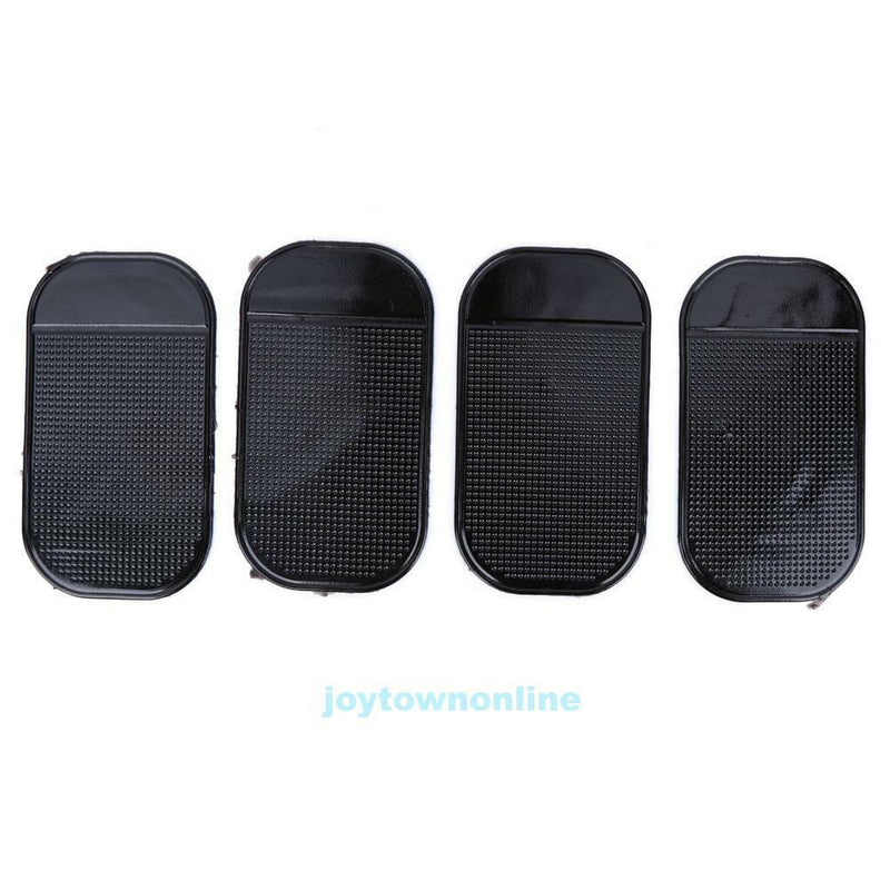4Pcs Black Car Dashboard Magic Sticky Pad Anti-Slip Mat Grip Phone Key Holder