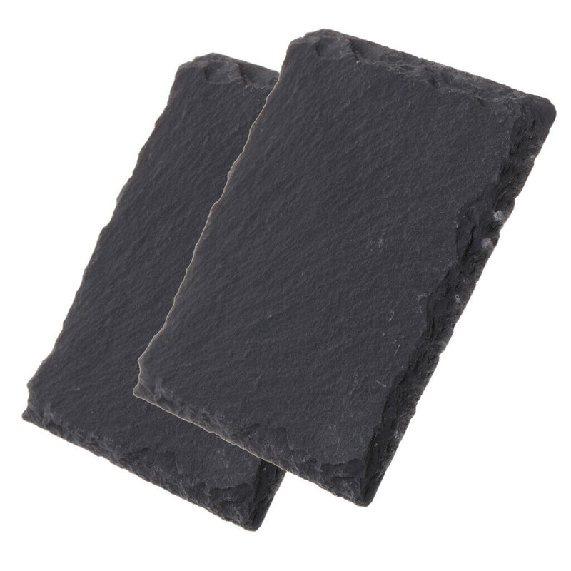 2x Stone Coasters Set - Natural Edge Stone Drink Coasters for Bar and Home