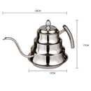 Kitchen Coffee Pot Stainless Steel Coffee Drip Kettle Tea Pot, 1.2L Fine Mo