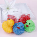 5Pcs/pack cute 7*6cm colorful rubber float squeaky sound duck baby bath toys JR