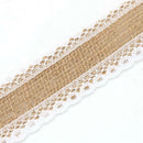 10m/roll Natural Jute Burlap Hessian Lace Ribbon Rustic Wedding Decoration