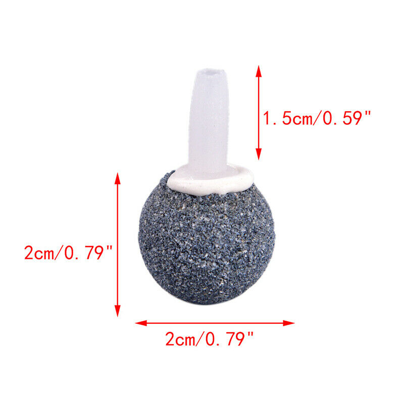 5Pcs 20mm Fish Tank Aquarium Air Stone Oxygen Aerator Hydroponic Oxygen Supp Gw