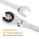 Tubing Ratchet Wrench Horn Spanners 72 Tooth Alloy Steel Repair Tool 10mm