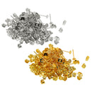 200 Pairs 4mm Iron Earring Posts and Backs Jewelry DIY Earring