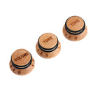 3pcs Maplewood Guitar Bass Volume Tone Knobs String Instrument Parts