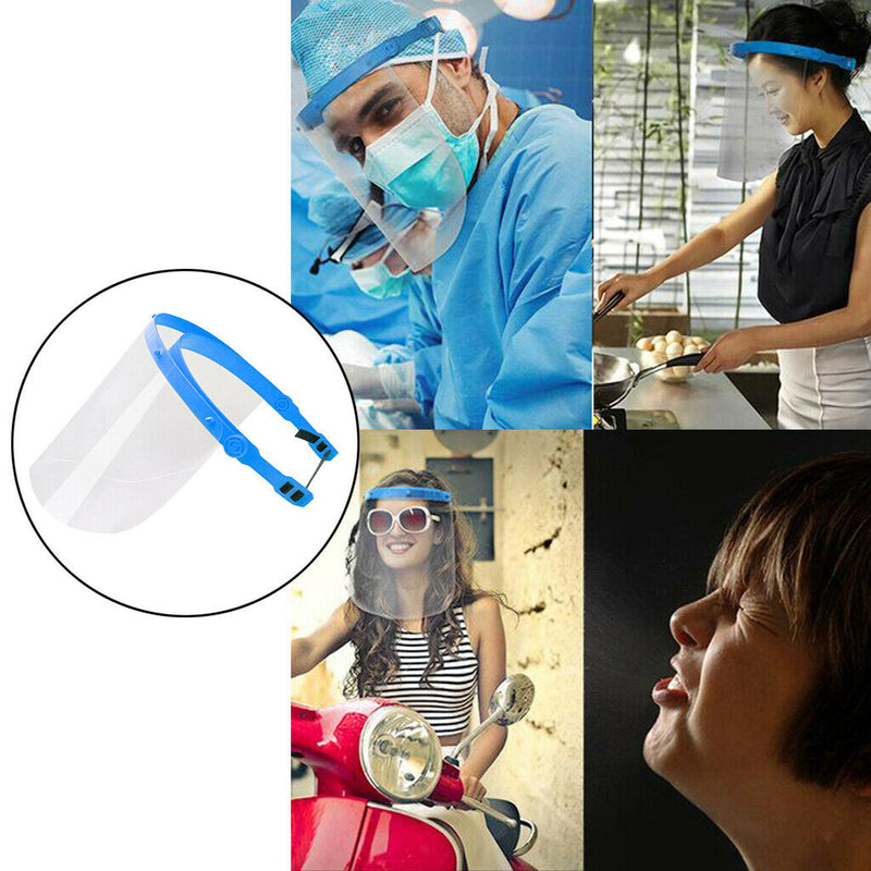 5Pcs Full Face Shield Cover Protection Washable Visor Cap Waterproof Unisex