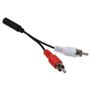 New 3.5mm Audio Jack Female To 2 x Phono RCA Male Stereo Cable Lead Connect T0Y7
