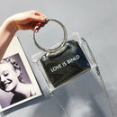 Fashion Women Bag Set Transparent Shoulder Bag+Clutch For Teenage Girls Fas C5F6