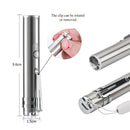 Mini Flashlight Pointer Pen Cat Teaser Torch USB Rechargeable Stainless Steel