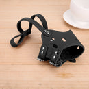 Leather Dog Muzzle Anti Bark Bite Chew Dog Training Products(Black)(M)