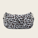 Women Nylon Handbags Shoulder Ladies Fashion Zipper Totes Bag (Leopard)