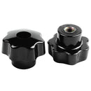 5 pieces Black star grip knobs, female thread diameter 8mm, head diameter 4 Z2A5