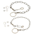 2 Pcs Pet Bird Leash Parrot Foot Chain Stainless