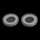 Dual Clear Capsules in Blue Presentation Box Display Case for 40MM Coins