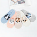 Women Cute Doggy Antiskid Socks Super Addorable Shallow Mouth Invisible Soc
